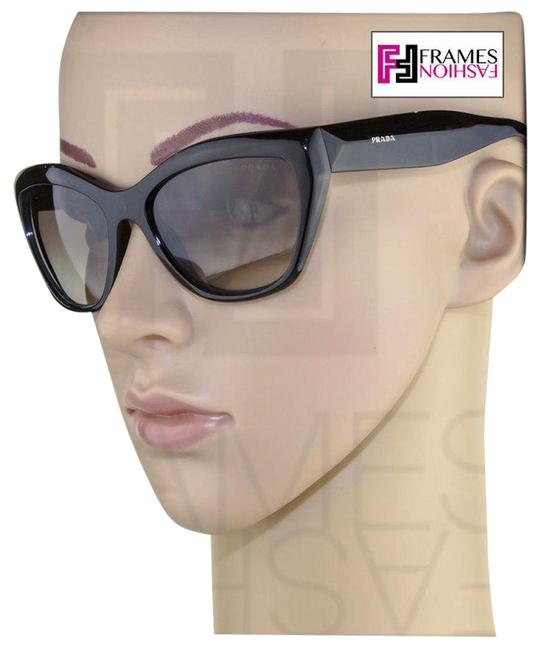 Prada Black 02q Poeme Cat Eye Pr02qs Shiny Gradient Women Sunglasses