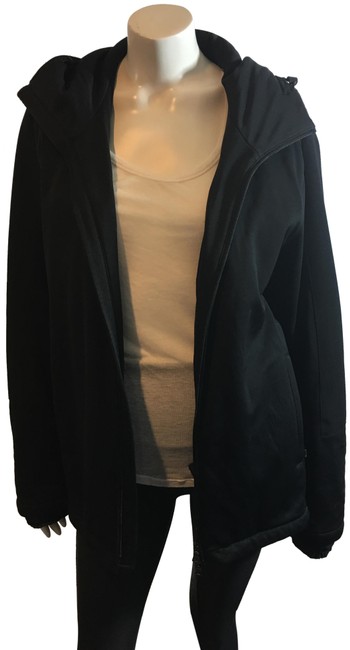 Prada Black W 32219 Mens Zipfront WHood 54 Jacket18 XL, Plus 0x