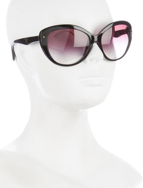 Prada Black Acetate Havana Cat eye Sunglasses