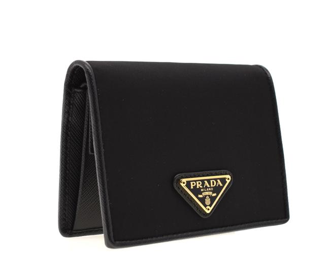 Prada Black Bifold Compact Wallet