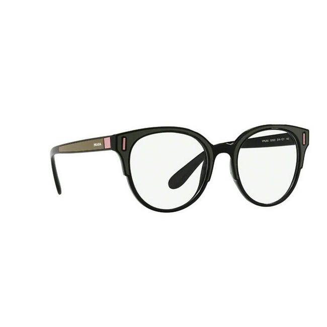 Prada Black Brown Pink FrameDemo Lens Pr08uv Svk1o1 52 Round Womens