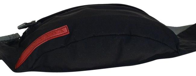 Prada Black Bum bag Sport Logos Nylon Red Made In Italy Belt
