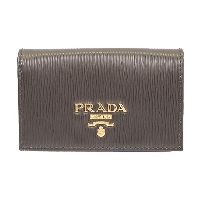 Prada Black Business Card Holder Leather Business Card Case Wallet