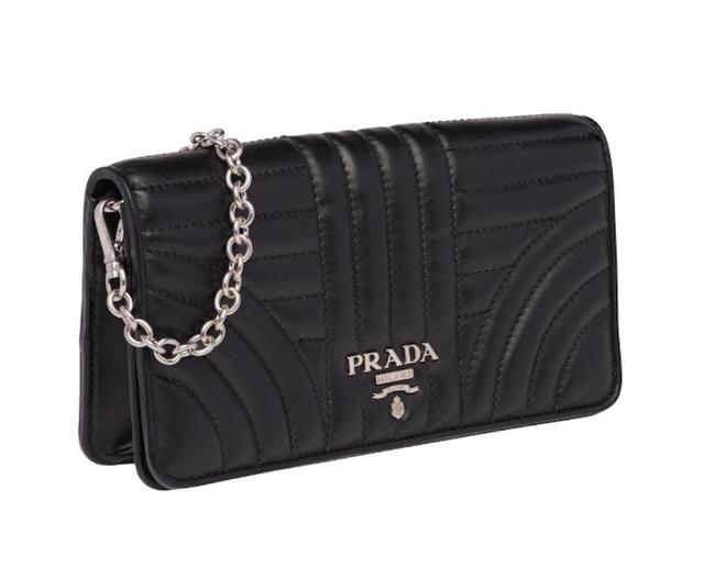 Prada Black Crossbody New Leather Chain Bag Purse Wallet
