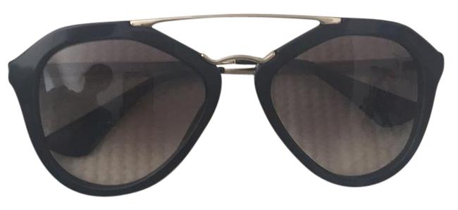 Prada Black Double Cat Eye Top Bar Double bridge Sunglasses