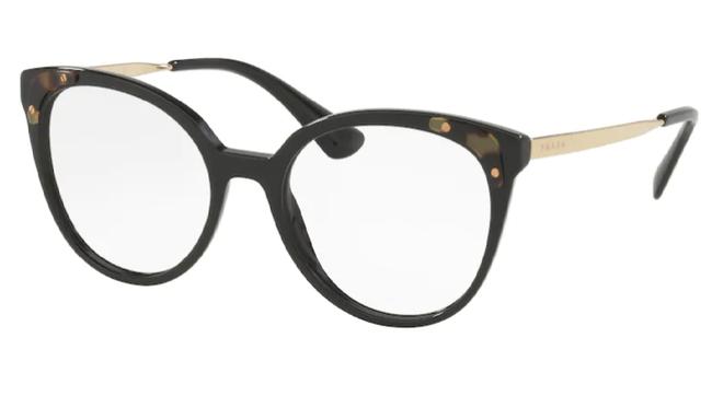 Prada Black Eyeglasses Vpr12u 51 1ab1o1