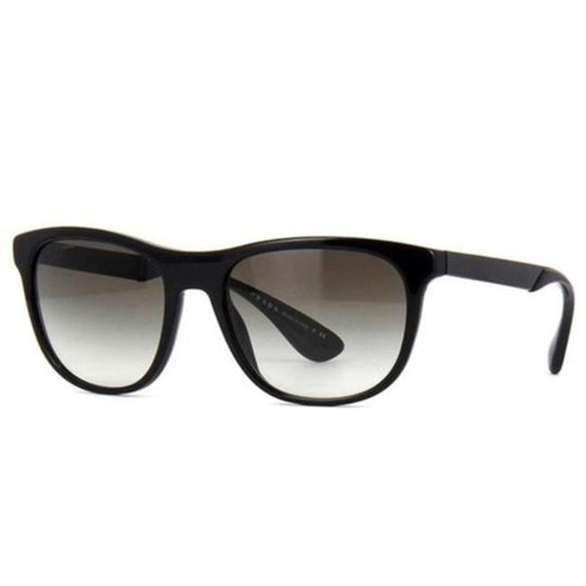 Prada Black FrameBrown Gradient Lens Unisex Oval Sunglasses
