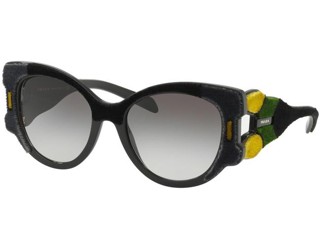 Prada Black Green Yellow Pr10us 32v0a7 54 Sunglasses