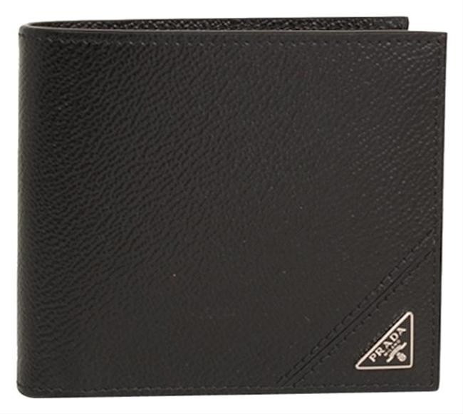 Prada Black Leather Bifold Wallet