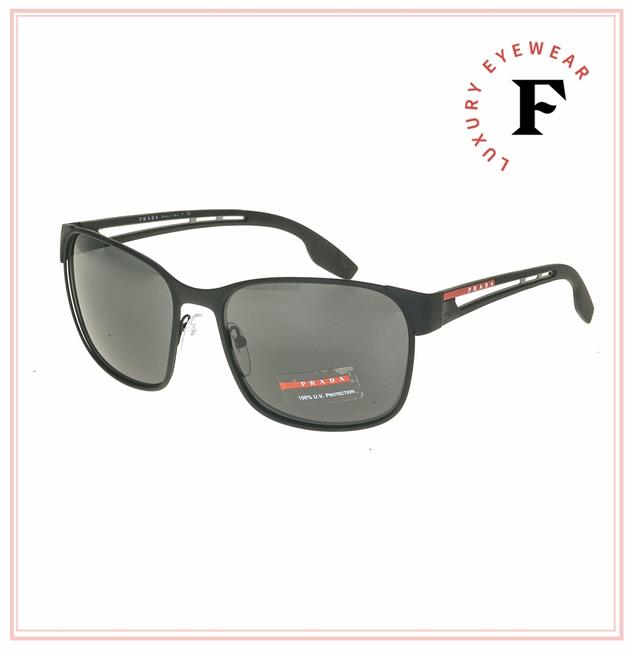 Prada Black Linea Rossa Core 52t Gray Rubber Sport Ps52ts Sunglasses