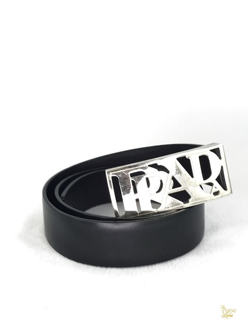 Prada Black Logo Letter 3280 29329 Belt