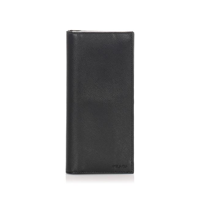 Prada Black Long Saffiano Wallet