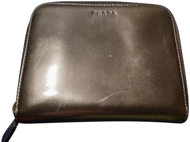 Prada Black Made In Italy Leather Trifold Wallet