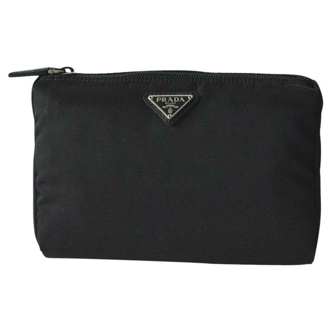 Prada Black Medium Vela Cosmetic Bag