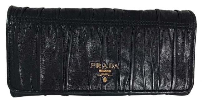 Prada Black Nappa Gaufre Leather Wallet