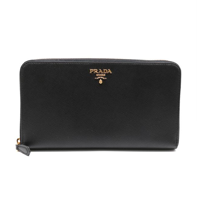 Prada BlackNero Purse Saffiano Leather Women Men Wallet