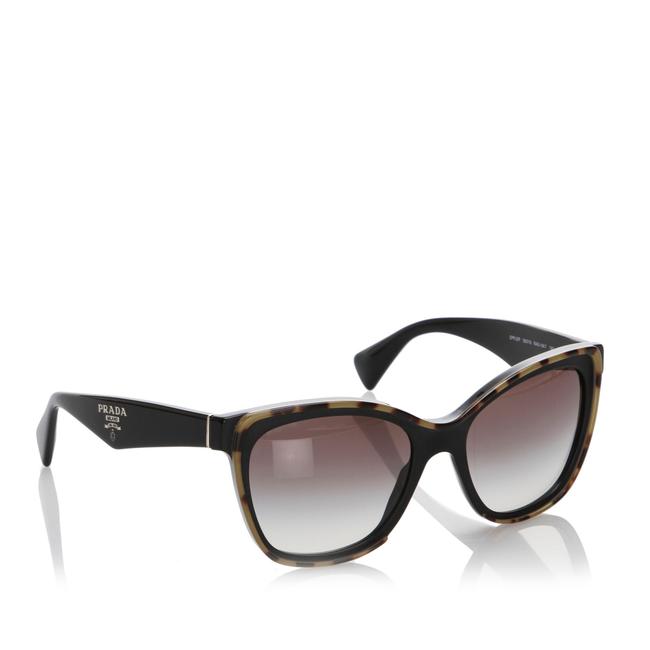 Prada Black Plastic Baroque Round Sunglasses