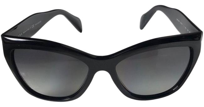 Prada Black Polarized Cat Eye Sunglasses