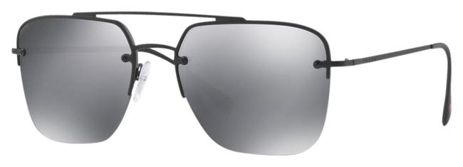 Prada Black Rubbe 0pr 54ss Dg5l0 Sunglasses