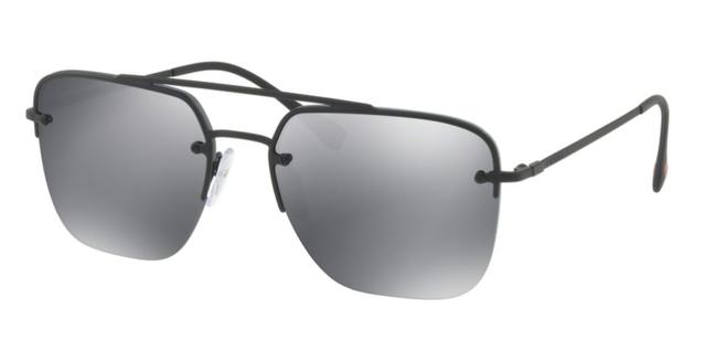 Prada Black Rubber 54ss Dg05l0 Sunglasses