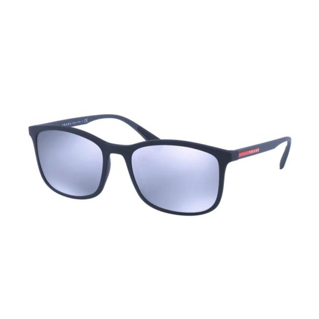 Prada Black Rubber Rectangular 01ts Lifestyle Sunglasses