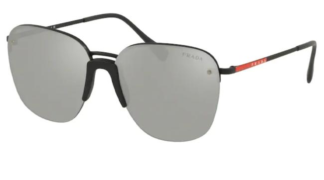 Prada Black Rubber Sps 53u 57 Dg02b0 Sunglasses