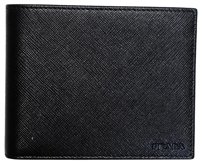 Prada Black Saffiano Bifold Leather Wallet