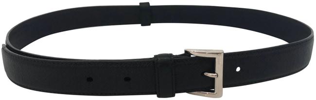 Prada Black Saffiano Leather Belt