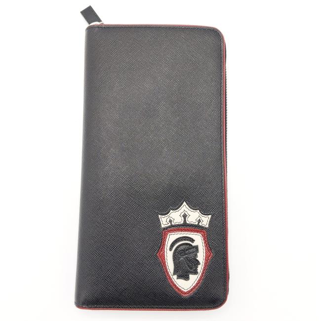 Prada Black Saffiano Travel Wallet