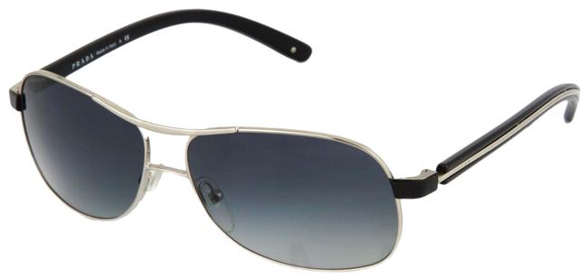 Prada Black Silver 59l Aviator Unisex Pr59ls Gradient Pilot Sunglasses