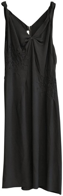 Prada Black Sleeveless Scrunched Mid Calf Mid length Night Out Dress6 S