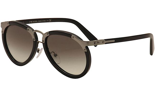 Prada Black Spr01t Spr 01t Fashion Pilot Sunglasses