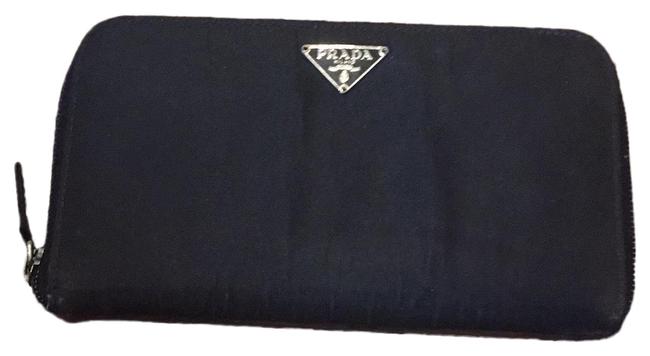 Prada Black Tessuto Zip Around Wallet