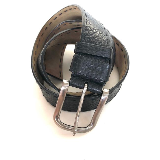 Prada Black Textured Leather Belt