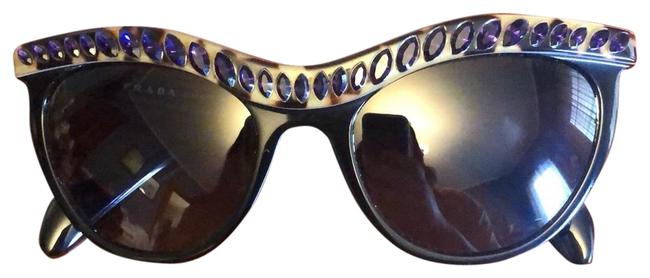 Prada Black Tortious Shell Purple Gems Spr 04p 5419 Ma5 5f1 140 2n Sunglasses