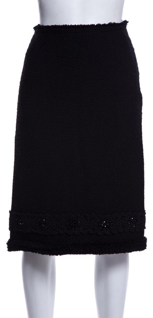 Prada Black Tweed Skirt6 S, 28
