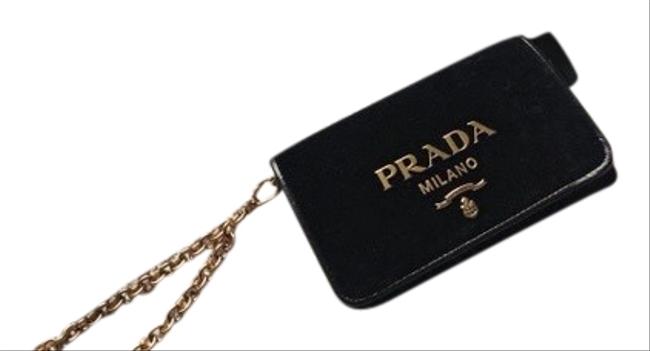 Prada Black Velvet with Chain Wallet