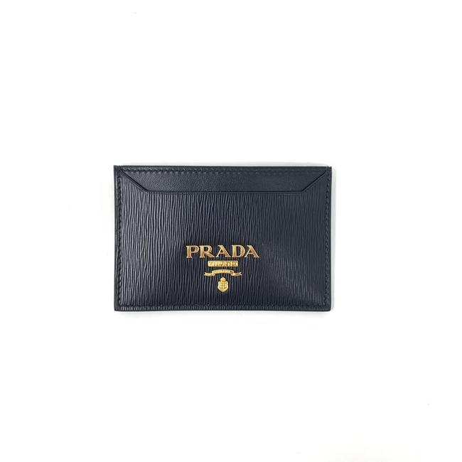 Prada Black Vitello Move Card Holder Wallet