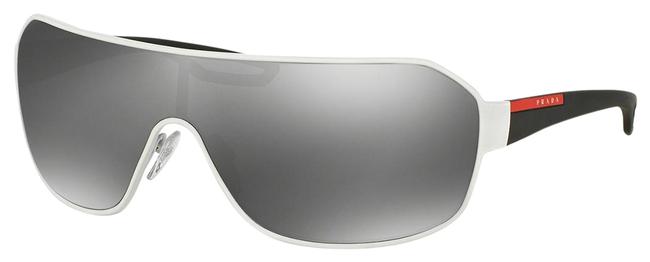 Prada Black White Linea Rossa Sport Rubbermax 52q Mirrored Ps52qs Sunglasses