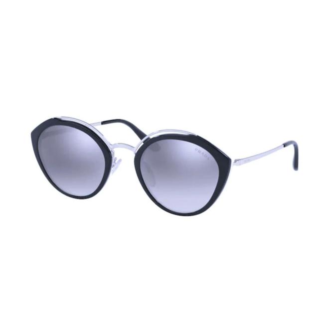 Prada BlackIvorySilver Rounded 18us Conceptual BlackIvorySilver Sunglasses