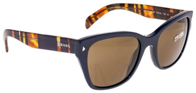 Prada Blue Brown 09s Swing Heritage Stripe Pr09ss Unisex Sunglasses