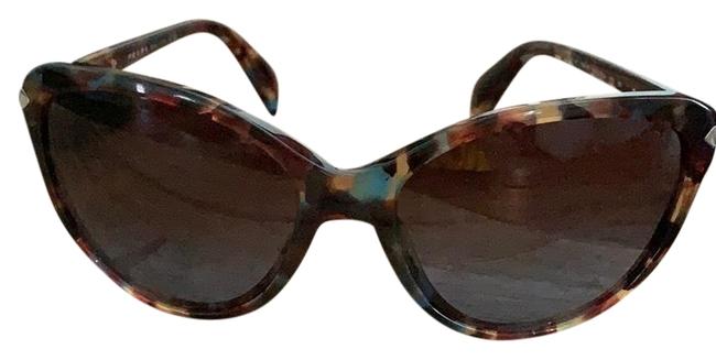 Prada Blue Brown Havana Spotted Sunglasses