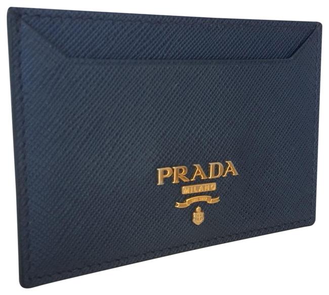 Prada Blue Card Case Holder Wallet