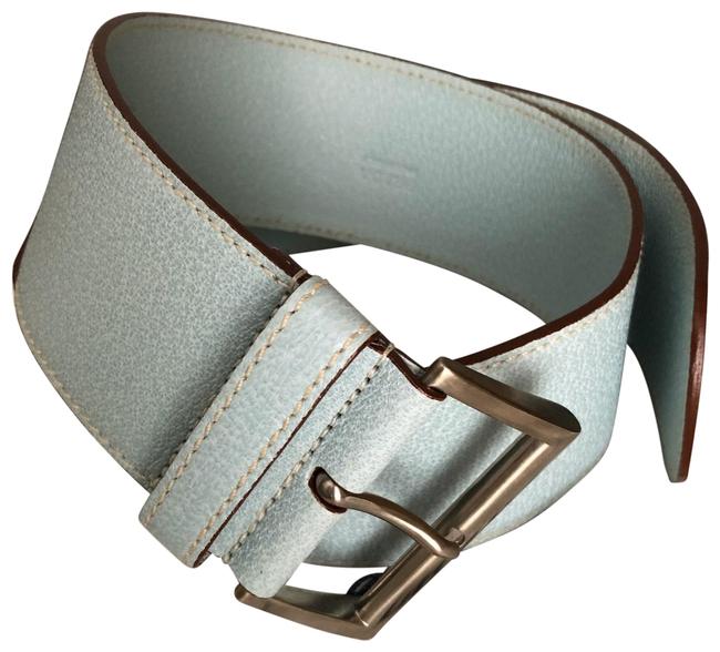 Prada Blue Light Leather Belt