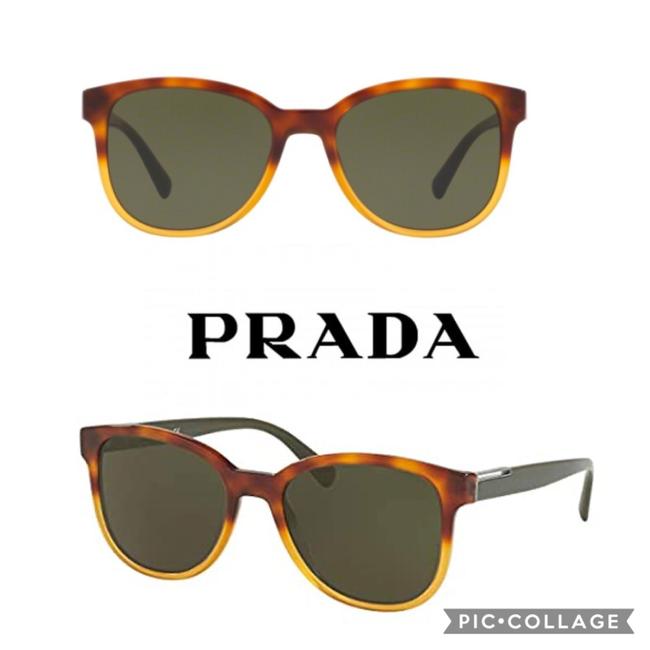 Prada Brown and Dark Green Nk04j1 Sunglasses