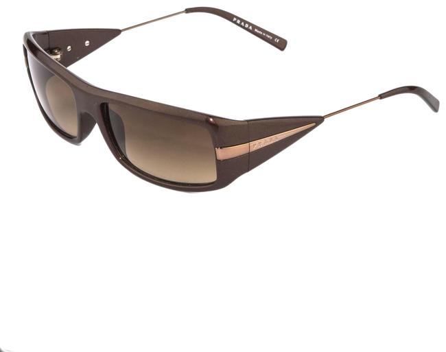 Prada Brown Bronze 08i Pearl Square Metal Unisex Pr08is Sunglasses