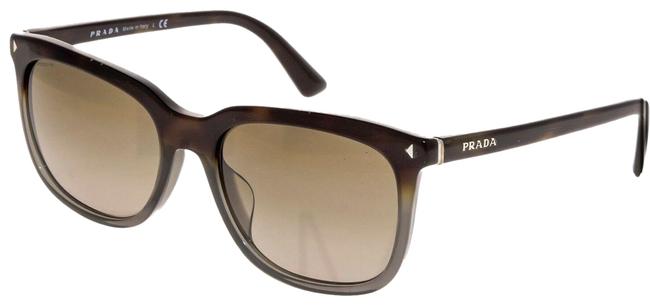 Prada Brown Gray 12r Journal Square Tortoise Classic Pr12rfs Sunglasses