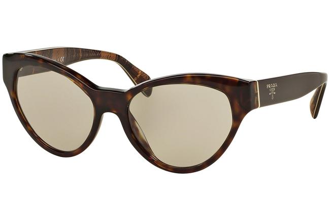 Prada Brown Havana Spr 08s 2au 5j2 55mm Cat Eye Sunglasses