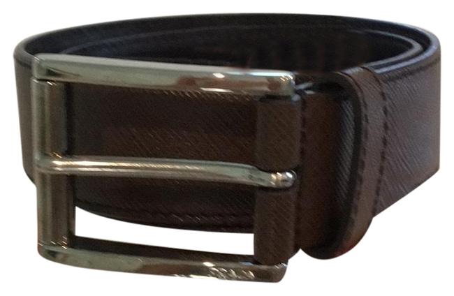 Prada Brown Mens Leather Belt