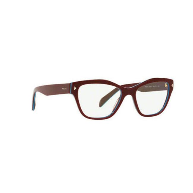 Prada Brown Red Azure FrameDemo Lens Pr27sv Uf91o1 Cat Eye Women